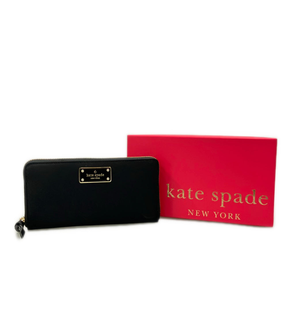 Kate Spade ケイトスペード　黒　ラウンドファスナー 長財布 M130 Kate Spade ラウンドファスナー長財布 レディース ケイトスペード