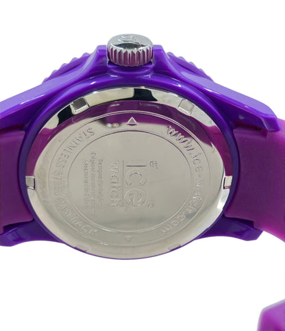 美品 ice watch 腕時計 クオーツ パープル メンズ アイスウォッチ
