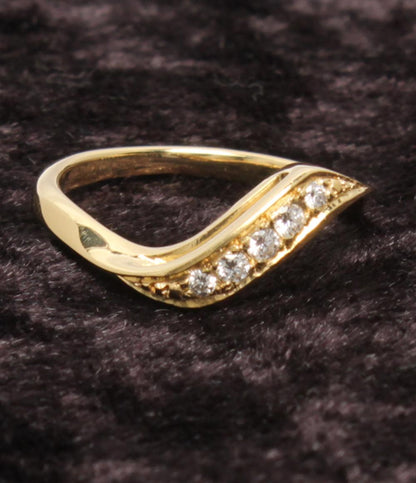 美品 MIKIMOTO リング 指輪 K18 ダイヤ 0.10ct レディース SIZE 8号 ミキモト