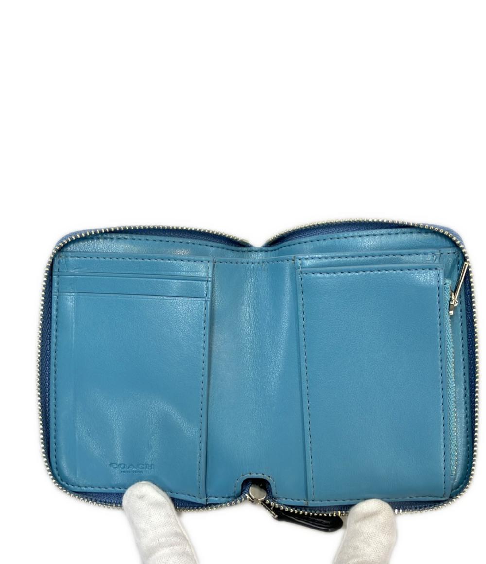 コーチ ラウンドファスナー二つ折り財布 スリーピングローズプリント 66635 レディース COACH