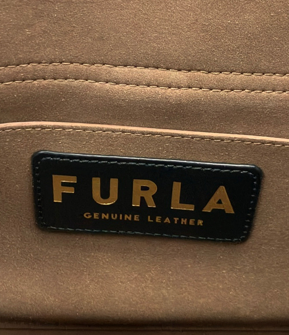 美品 FURLA 2way ショルダーバッグ 肩掛け 斜め掛け TOPHANDLE レディース フルラ