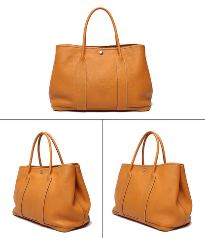 HERMES トートバッグ ハンドバッグ □P刻印 シルバー金具 ガーデンパーティPM 36 トリヨンクレマンス レディース エルメス