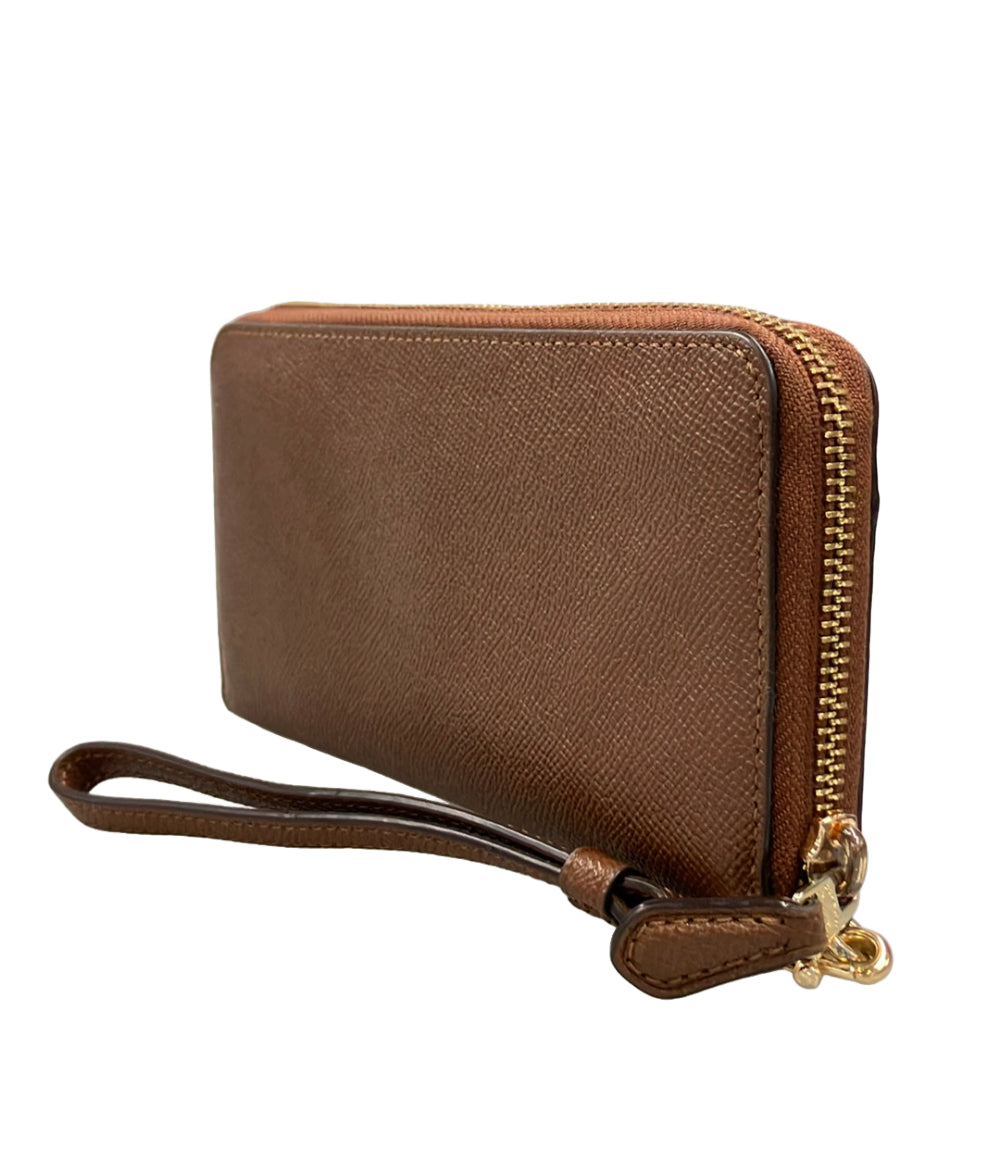 COACH コーチ　シグネチャー 長財布　ブラウン系 COACH ラウンドファスナー長財布 シグネチャー F76971 レディース