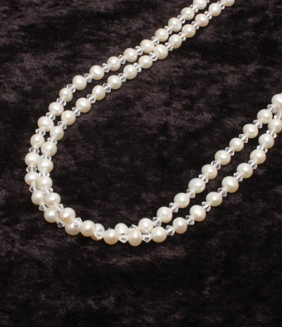 美品 ロングネックレス SV925 淡水パール 5-6mm レディース