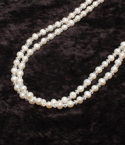 美品 ロングネックレス SV925 淡水パール 5-6mm レディース