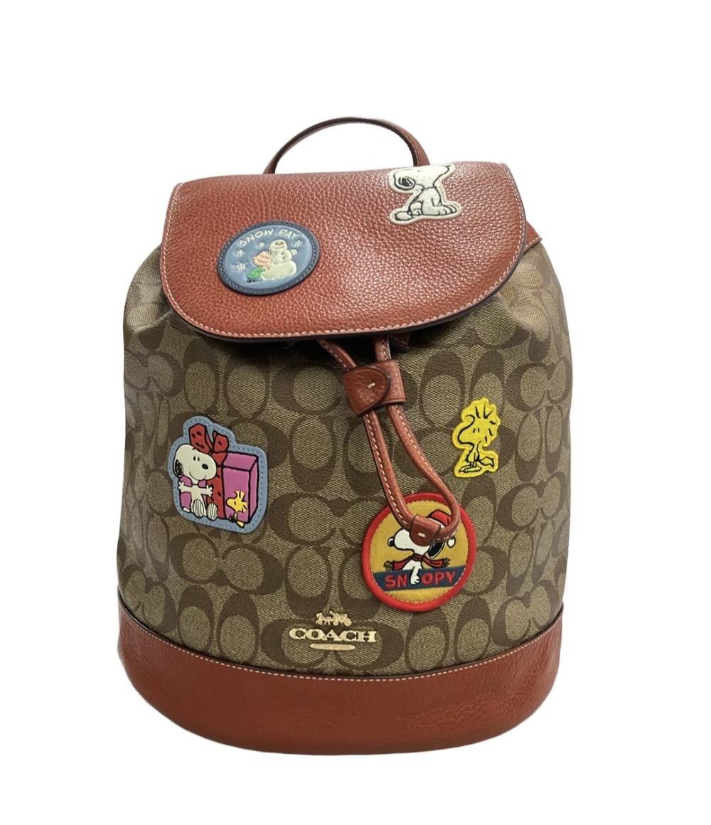 美品 コーチ リュック PEANUTS シグネチャー CE853 レディース COACH