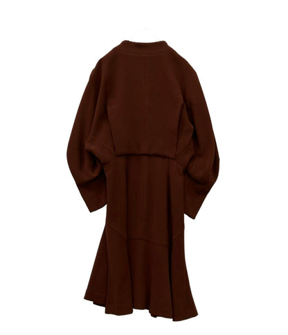 Mame Kurogouchi 半袖ワンピース ボリュームスリーブ Volume Sleeve Dress MM20FW-DR032 レディース SIZE 2 (M) マメクロゴウチ