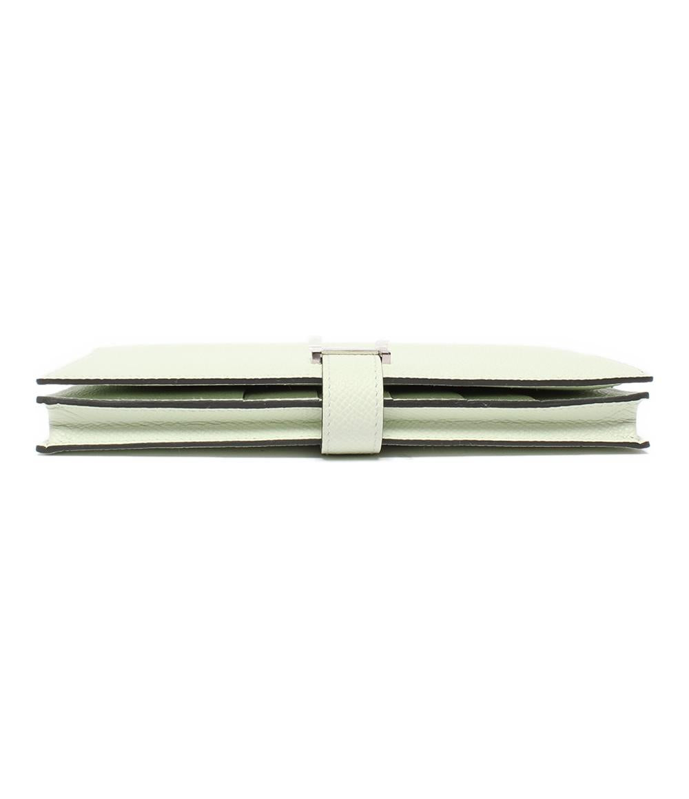 美品 エルメス 長財布 シルバー金具 B刻印 ヴェールフィズ ヴォーエプソン ベアンスフレ レディース HERMES HERMES - 美品 エルメス 長財布 シルバー金具 B刻印 ヴェールフィズ