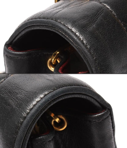 CHANEL チェーンショルダーバッグ ダイアナ ラムスキン 2番台 ゴールド金具 シングルフラップ シングルチェーン マトラッセ レディース シャネル