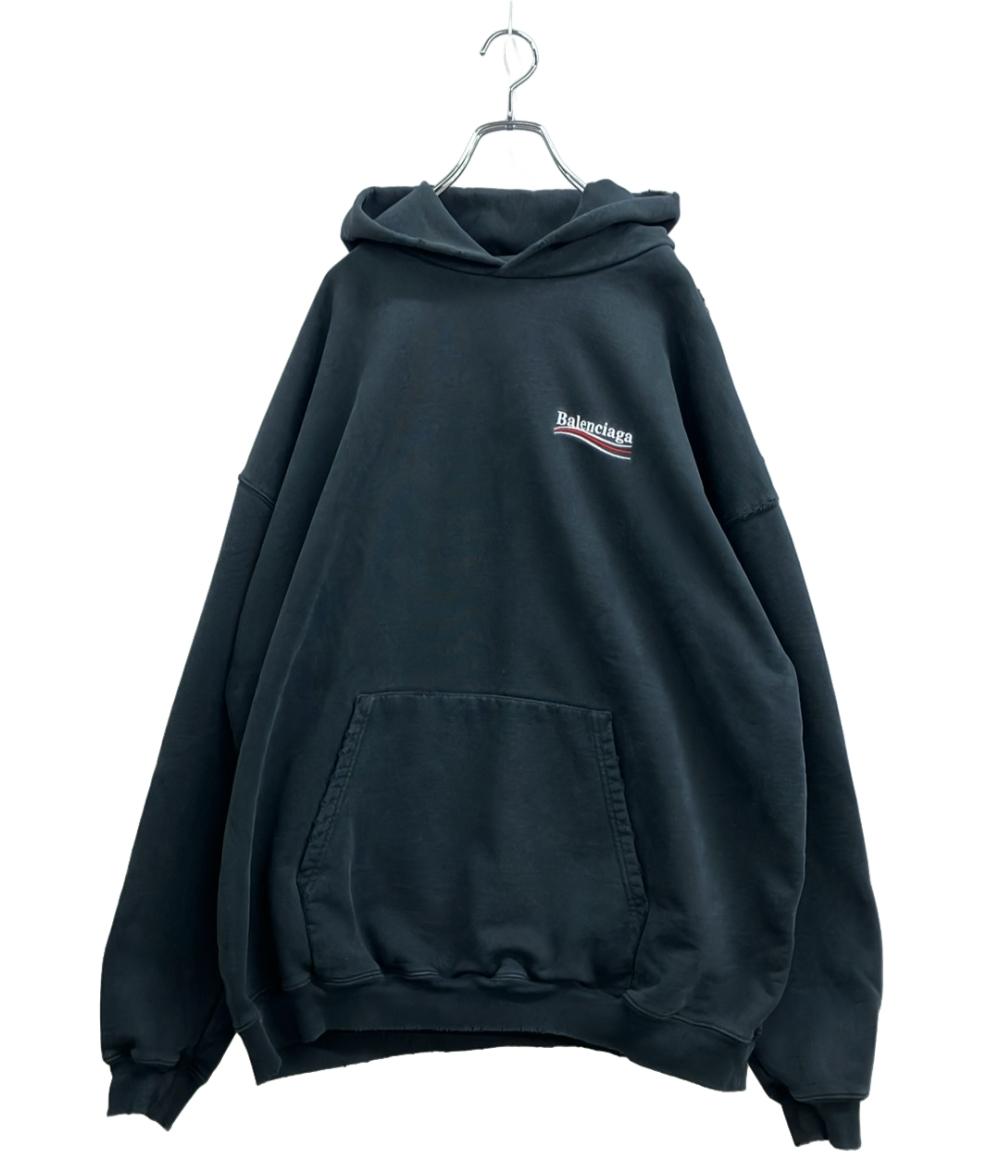 美品 BALENCIAGA Political Campaign Hoodie ポリティカル キャンペーン フーディー プルオーバー パーカー IT07 620973 TKV19 9034 メンズ SIZE XXS