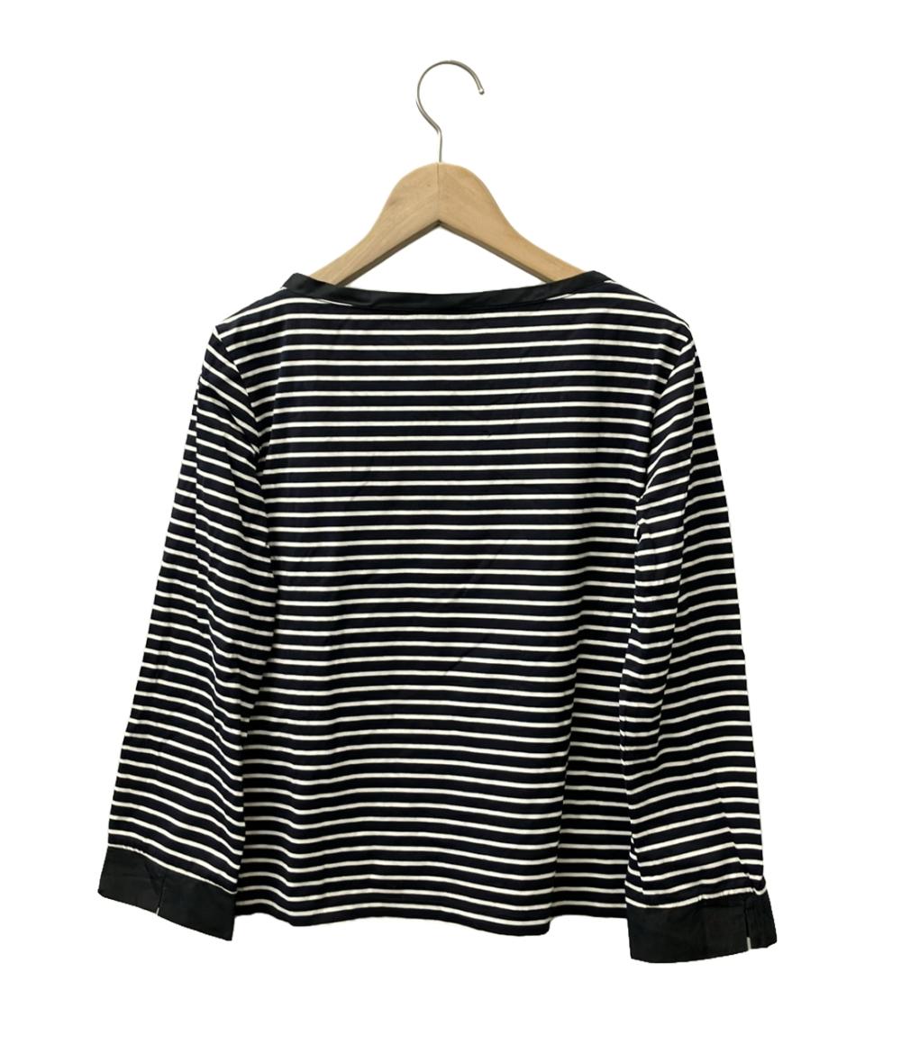 訳あり ジルサンダーネイビー ボーダー長袖カットソー レディース SIZE S (S) jilsander navy