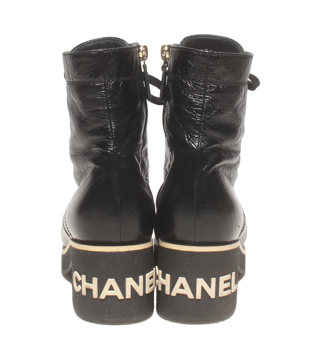 CHANEL ショートブーツ レースアップ G36435 レディース SIZE 36 シャネル