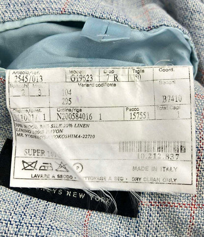 ベルヴェスト リネン テーラードジャケット チェック柄 メンズ SIZE 50 (XL) BELVEST