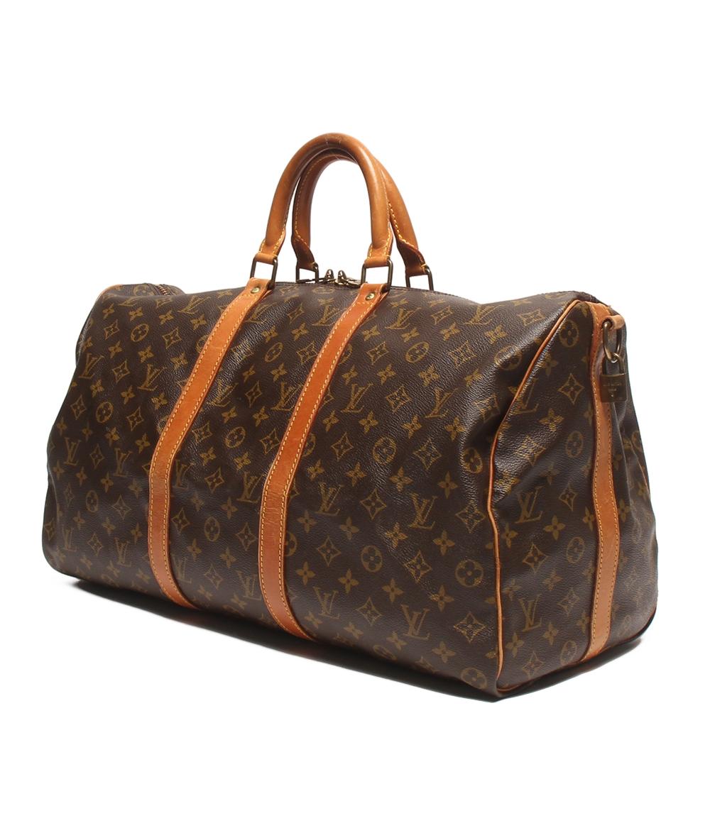 LOUIS VUITTON 2way ボストンバッグ ショルダーバッグ 斜め掛け 肩掛け キーポル バンドリエール 50 モノグラム M4141 レディース メンズ