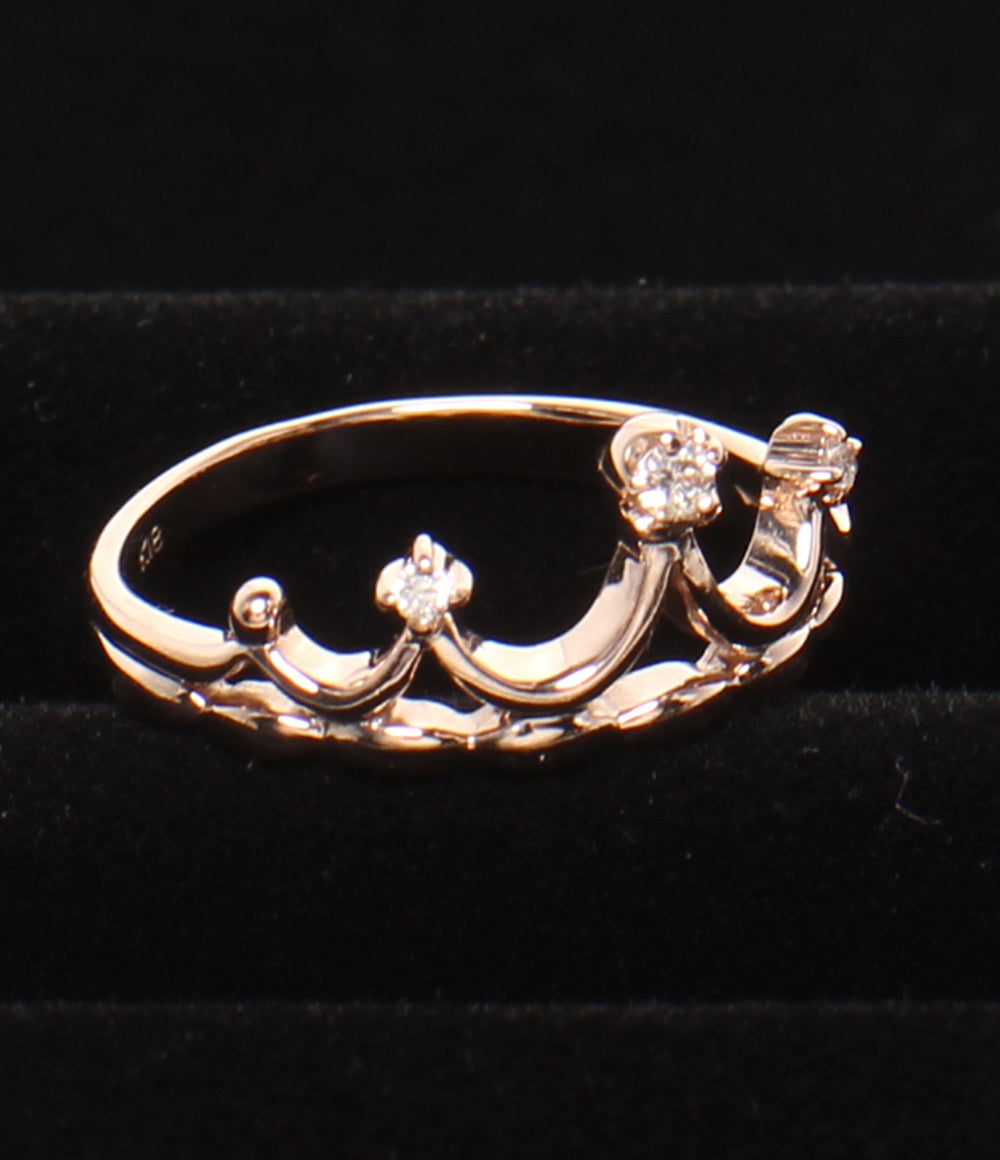 美品 Samantha Tiara リング 指輪 K18 ダイヤ 0.05ct クラウンモチーフ レディース SIZE 8号 サマンサティアラ