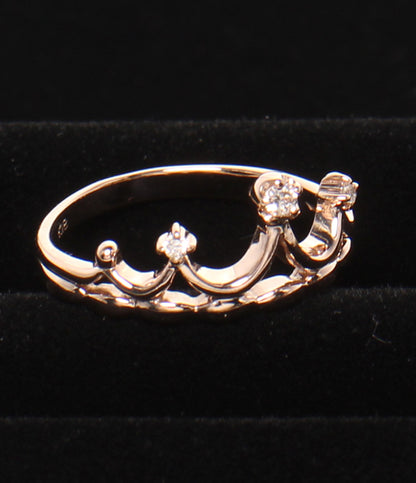 美品 Samantha Tiara リング 指輪 K18 ダイヤ 0.05ct クラウンモチーフ レディース SIZE 8号 サマンサティアラ