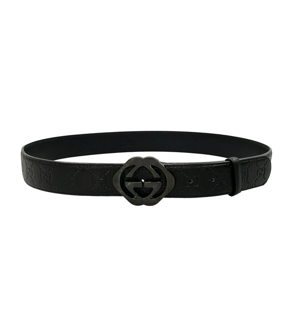 GUCCI ベルト Belt with Interlocking G buckle in black Supreme canvas | GUCCI® US