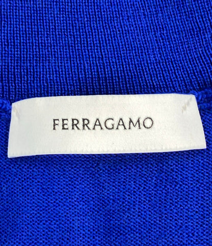 Salvatore Ferragamo 半袖ニット カラーブロック blue×black レディース SIZE S サルヴァトーレフェラガモ