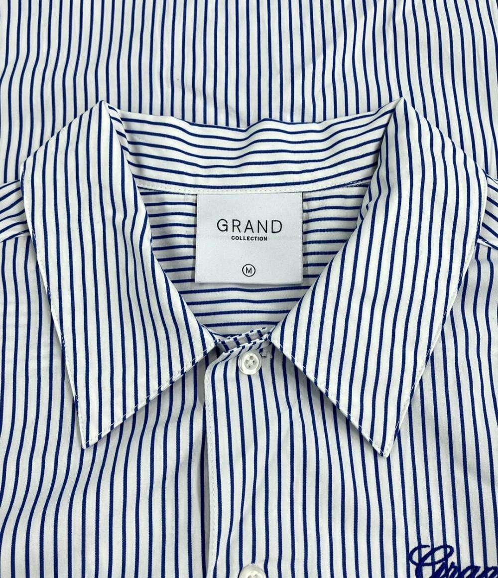 美品 グランド コレクション 半袖ストライプシャツ メンズ SIZE M GRAND COLLECTON