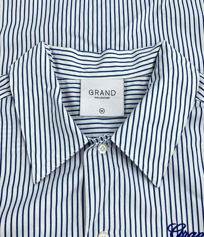 美品 グランド コレクション 半袖ストライプシャツ メンズ SIZE M GRAND COLLECTON