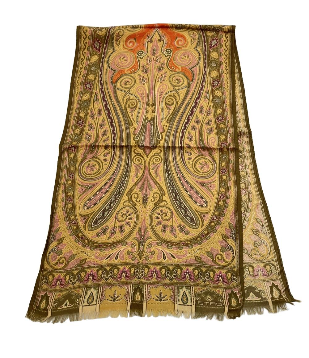 美品 ETRO ストール ペイズリー柄 メンズ レディース エトロ