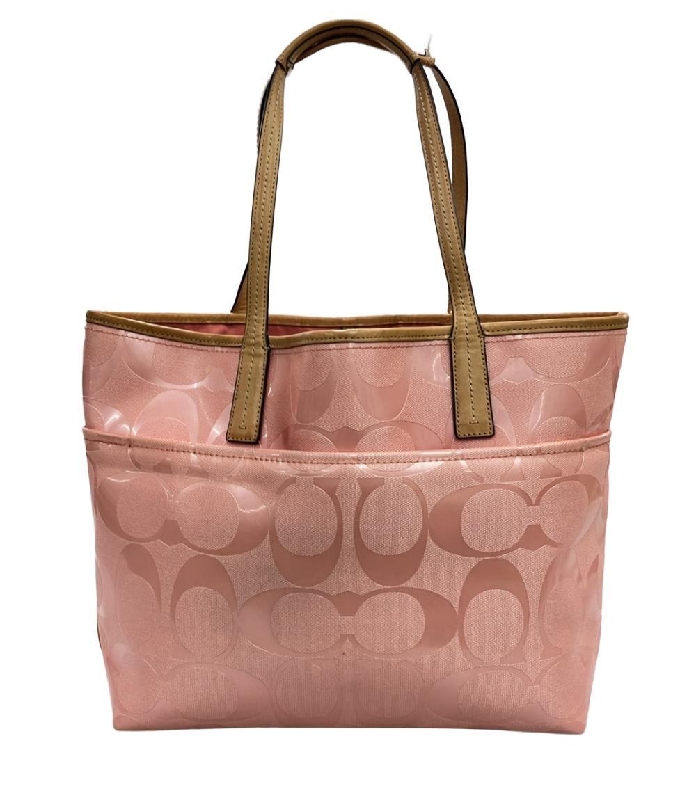 COACH トートバッグ PVCコーティング シグネチャー F23621 レディース