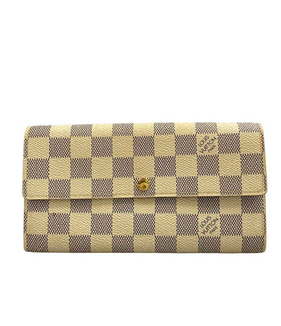 LOUIS VUITTON 長財布 ポルトフォイユ サラ ダミエ アズール N61735 レディース メンズ ルイ・ヴィトン