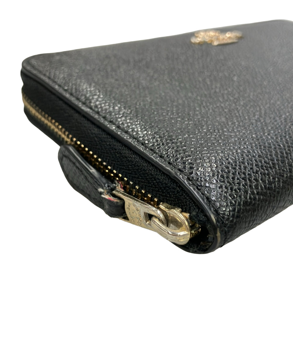 COACH ラウンドファスナー二つ折り財布 レザー レディース コーチ