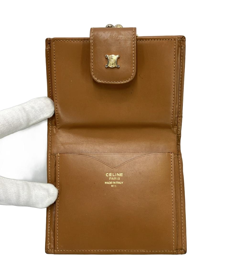CELINE 二つ折り財布 レザー マカダム柄 レディース セリーヌ