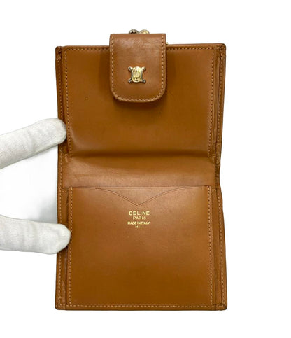 CELINE 二つ折り財布 レザー マカダム柄 レディース セリーヌ