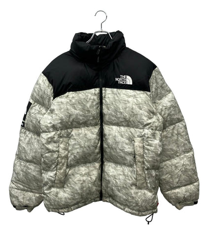 THE NORTH FACE Supreme ダウンジャケット ×Supreme 19AW ペーパープリント ナイロン100% フード収納 Paper Print Nuptse Jacket ND91806I メンズ