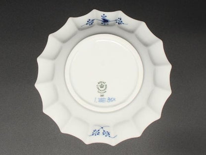 美品 Royal Copenhagen シェルディッシュ 皿 17cm ブルーフルーテッド ロイヤルコペンハーゲン
