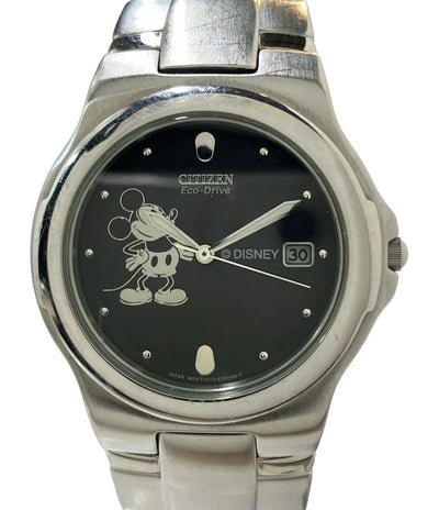 CITIZEN 腕時計 ディズニー ミッキーマウス ソーラー ブラック E111-K16750 メンズ シチズン
