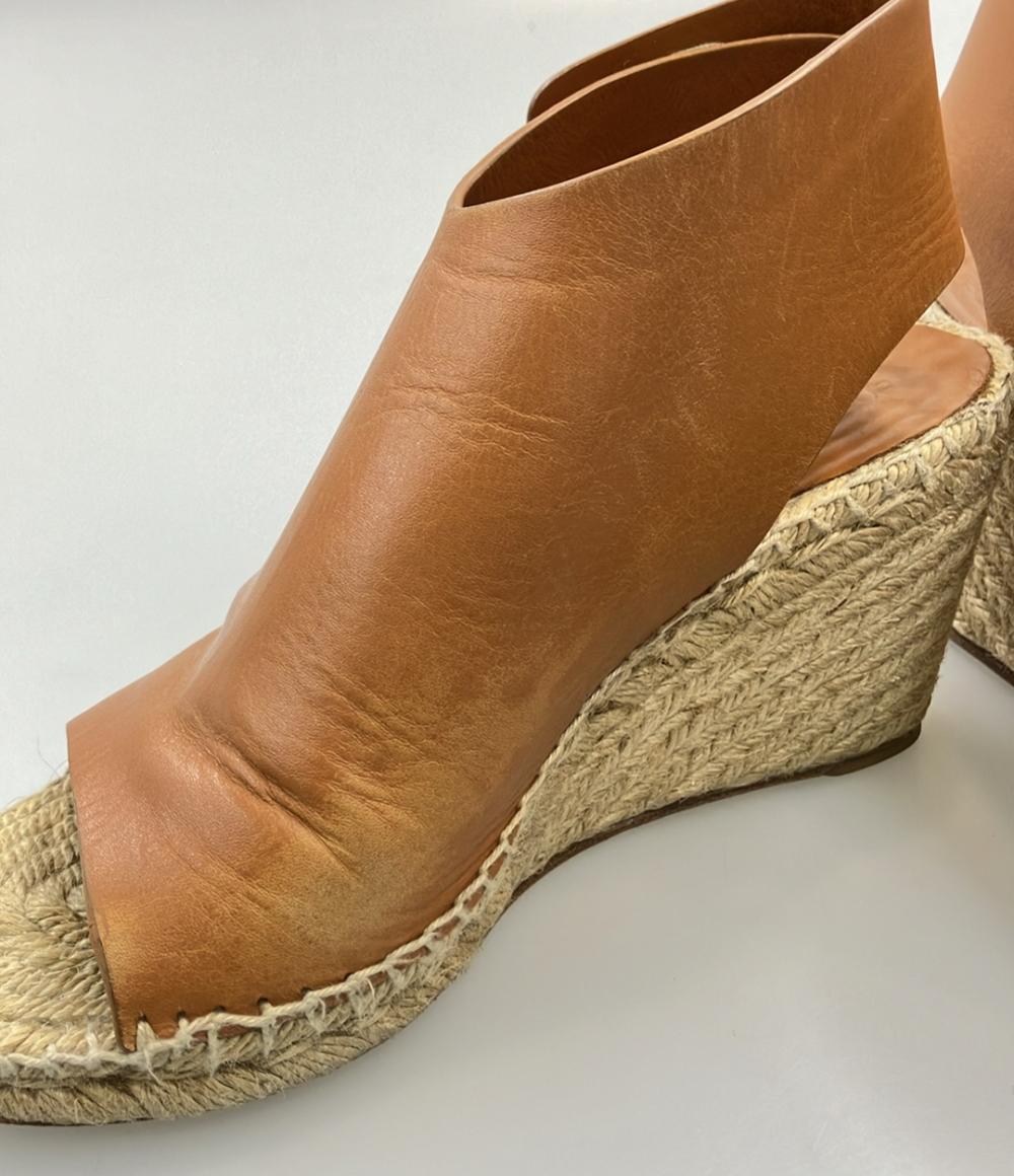 CELINE レザーエスパドリーユウェッジサンダル レディース SIZE 37 (24cm) セリーヌ