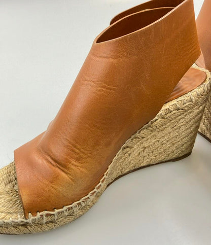 CELINE レザーエスパドリーユウェッジサンダル レディース SIZE 37 (24cm) セリーヌ