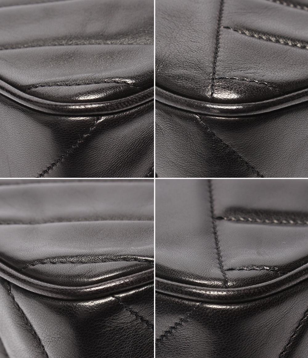 CHANEL ショルダーバッグ バイアスステッチ Vステッチ フリンジ ラムスキン ゴールド金具 2番台 肩掛け 斜め掛け レディース シャネル