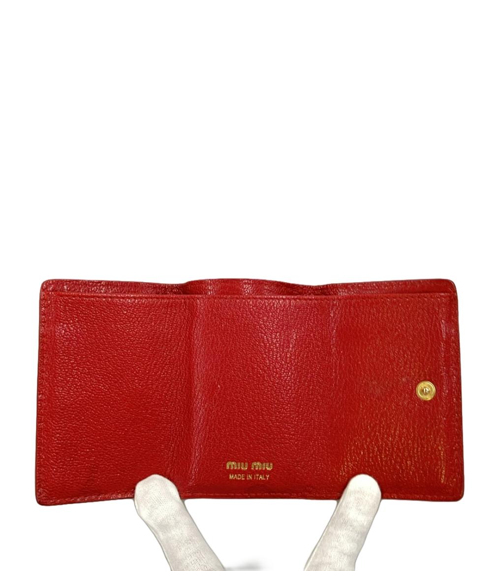 ミュウミュウ 三つ折り財布 MADRAS LOVE レディース MIUMIU – Rehello 