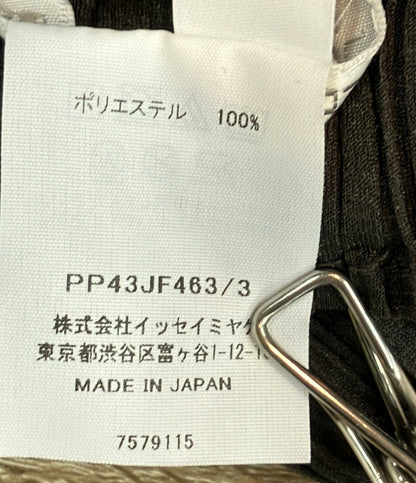 美品 PLEATS PLEASE プリーツパンツ チャコール タグ付き UFO SLIM PANTS 43-JF463-48 レディース SIZE 3 (L) プリーツプリーズ