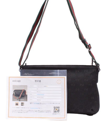 美品 グッチ ショルダーバッグ 斜め掛け GGｷｬﾝﾊﾞｽ 189749 001998 レディース GUCCI