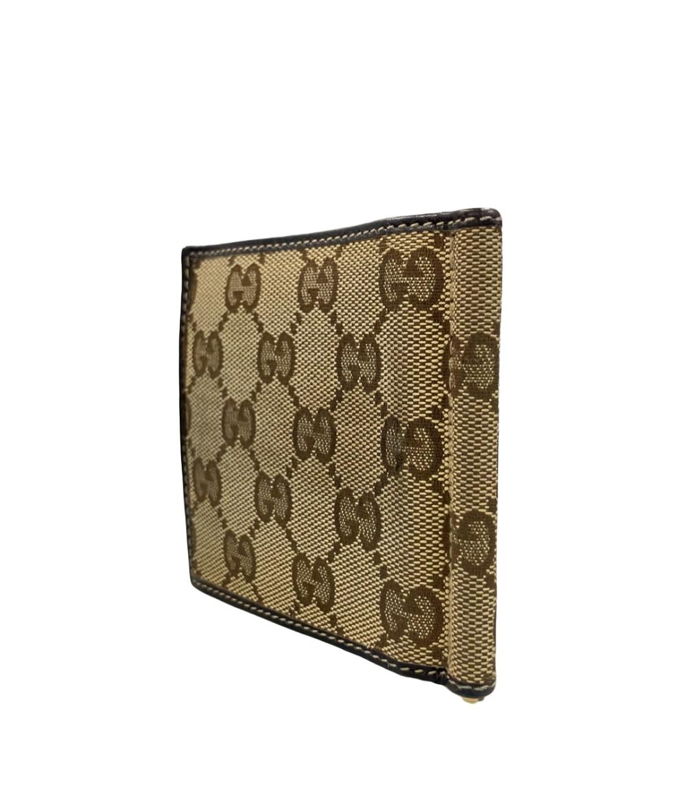 GUCCI 二つ折り財布 カードケース マネークリップ付き GGキャンバス 203616 493075 メンズ グッチ