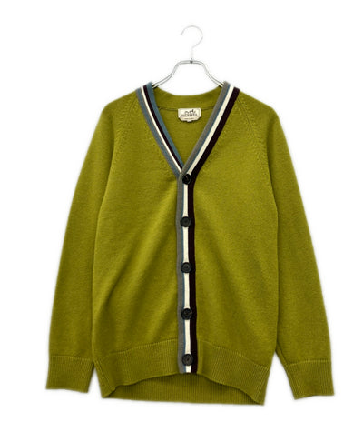 HERMES 長袖 Vネック カシミヤ カーディガン H467265HA メンズ SIZE S エルメス