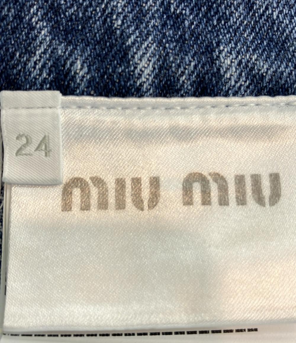 美品 ミュウミュウ デニム ショートパンツ レディース SIZE 24 (XS) MIUMIU