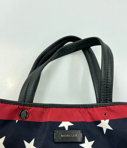 モンクレール ペイズリースター柄ナイロントートバッグ メンズ MONCLER