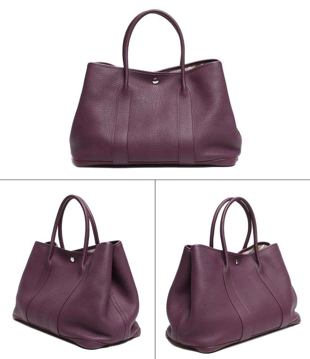 エルメス レザートートバッグ □P刻印 シルバー金具 ガーデンパーティー PM ネゴンダ レディース HERMES