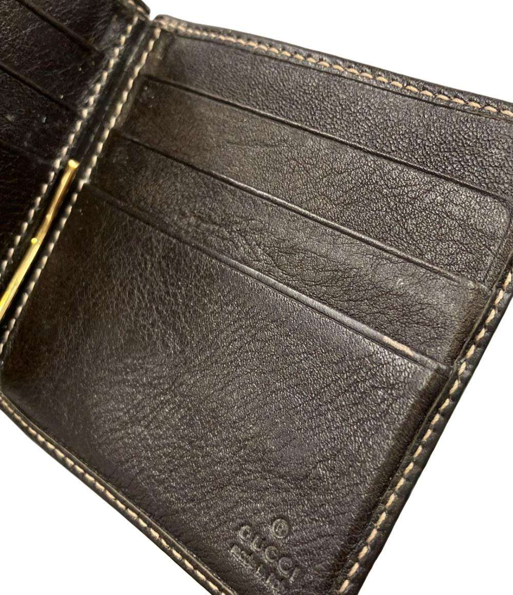 GUCCI 二つ折り財布 カードケース マネークリップ付き GGキャンバス 203616 493075 メンズ グッチ