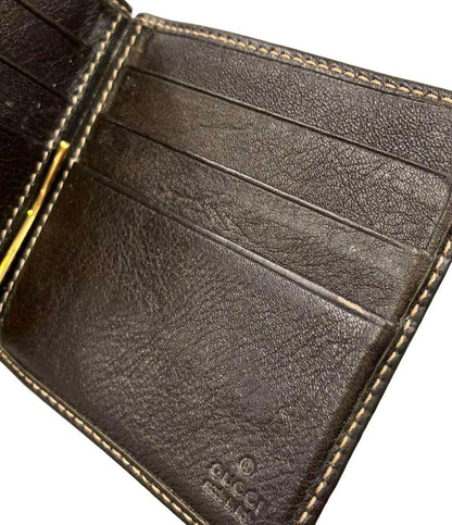 GUCCI 二つ折り財布 カードケース マネークリップ付き GGキャンバス 203616 493075 メンズ グッチ