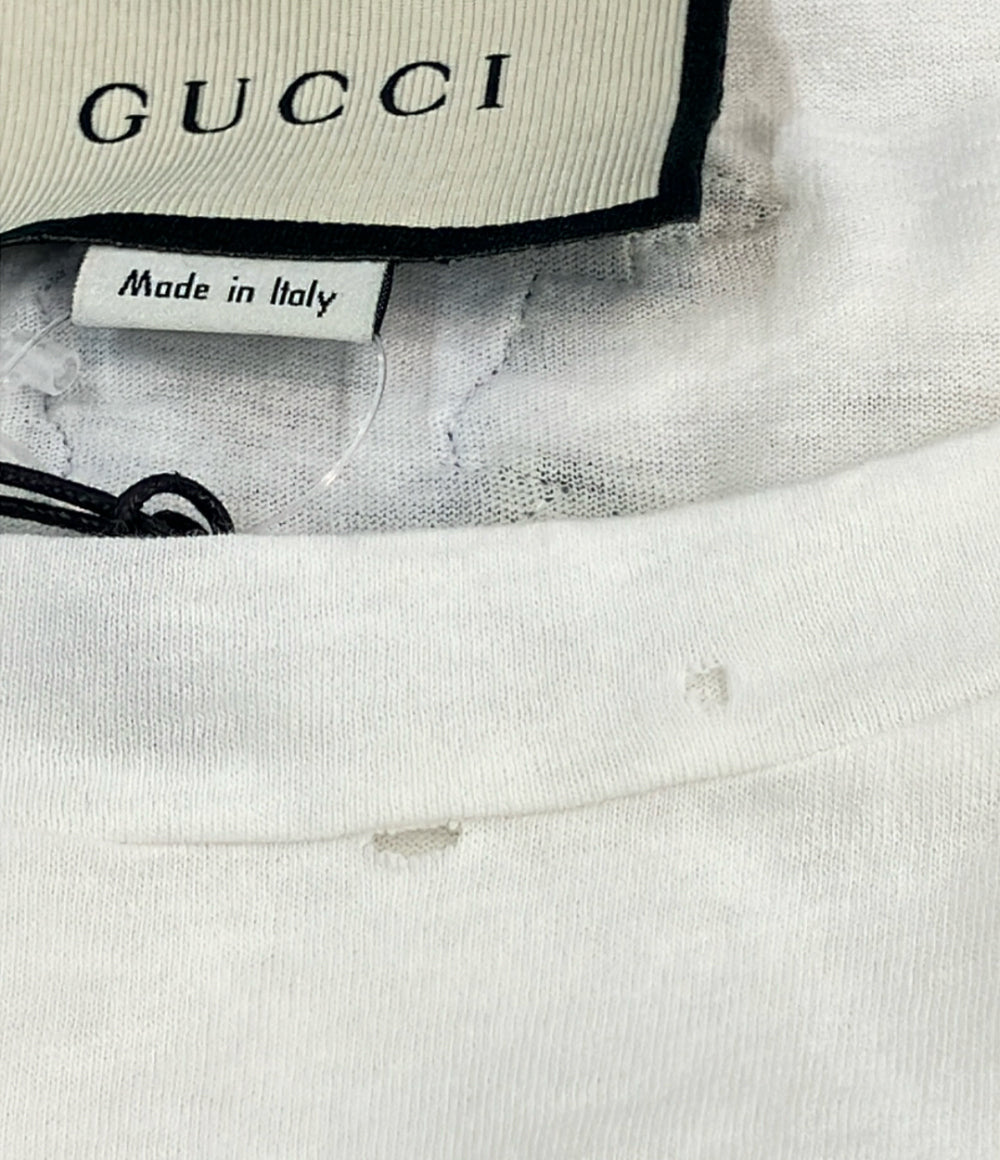 訳あり GUCCI ロゴプリント半袖Tシャツ 457095 メンズ レディース SIZE S グッチ