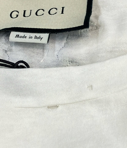訳あり GUCCI ロゴプリント半袖Tシャツ 457095 メンズ レディース SIZE S グッチ
