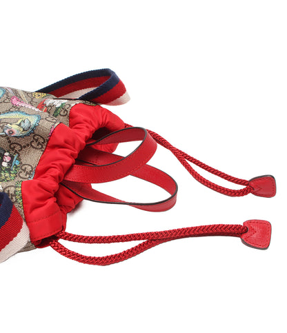 美品 GUCCI リュック ナップザック チルドレンズ GGスプリーム 550775 622011 レディース キッズ グッチ ヒグチユウコ