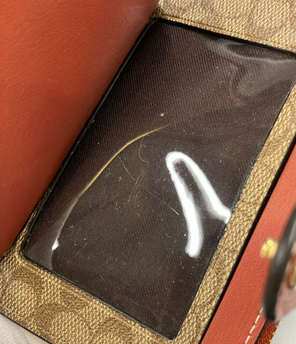 美品 COACH コインケース カードケース パスケース ミニシグネチャー CE697 レディース コーチ